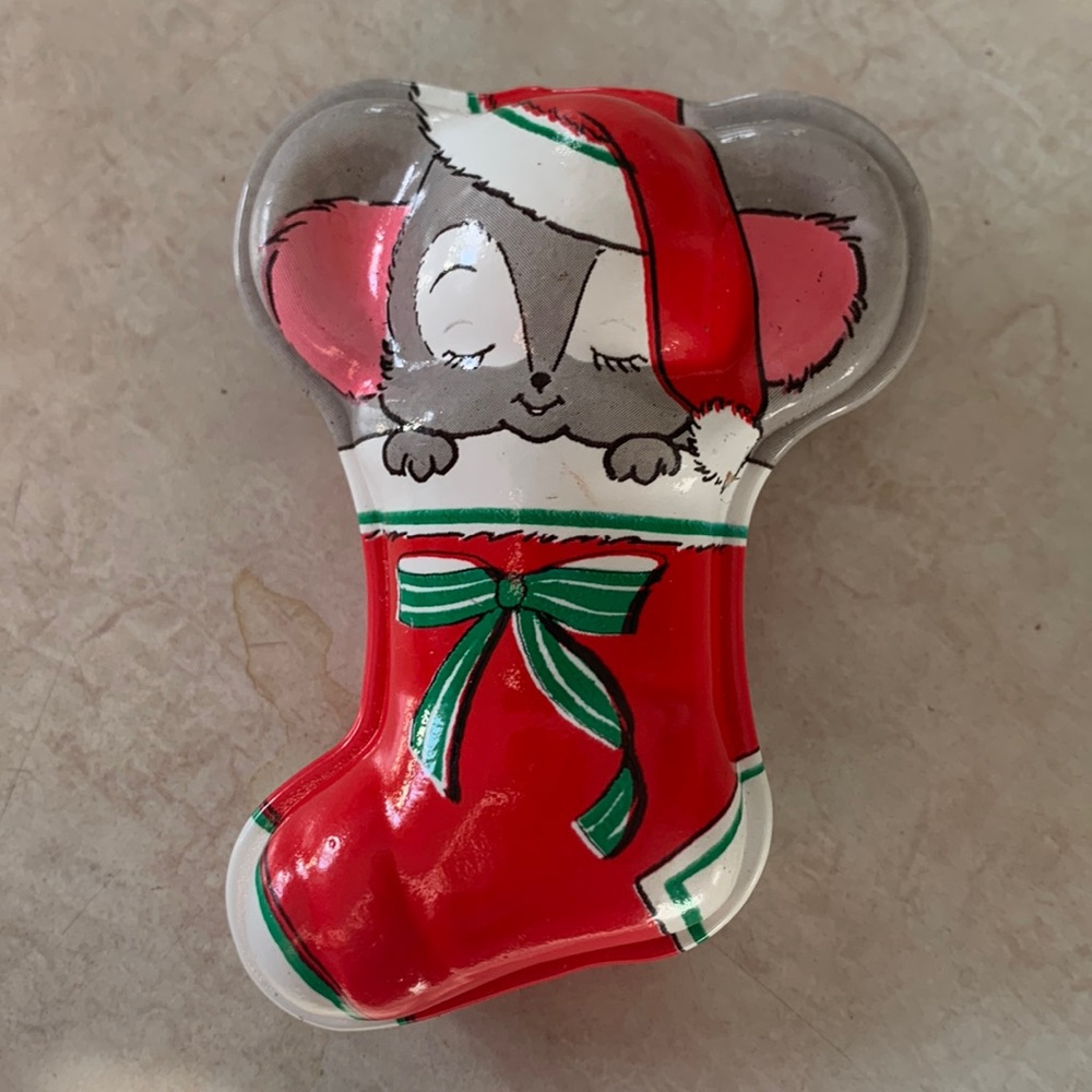 Vintage 1970’s mouse Christmas stocking container